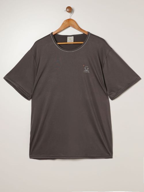 Pijama Curto Suede Plus Size Masculino CINZA