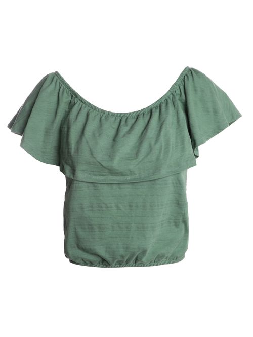 Blusa Ciganinha Com Babado Autentique Feminina VERDE