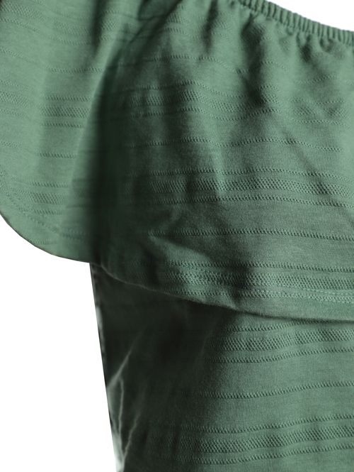 Blusa Ciganinha Com Babado Autentique Feminina VERDE