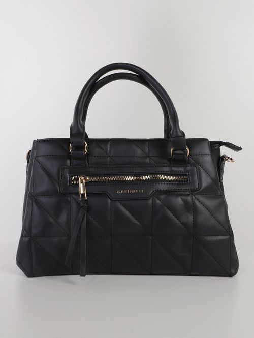 Bolsa Estruturada Metelassê Feminina PRETO