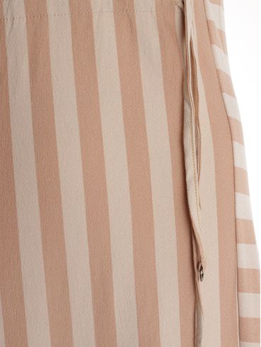 Vestido Listrado Feminino BEGE