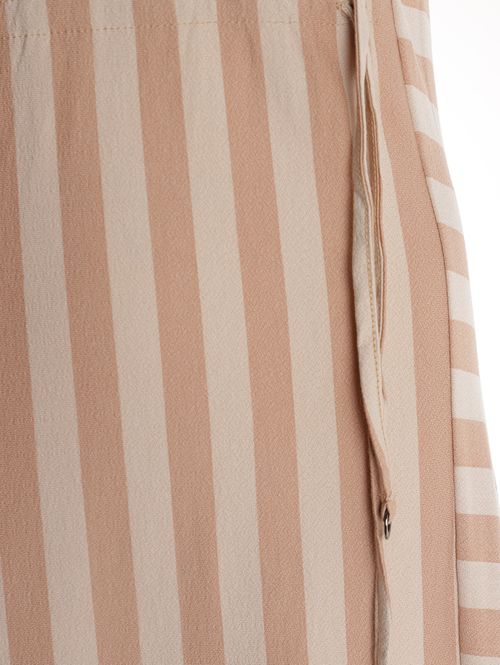 Vestido Listrado Feminino BEGE