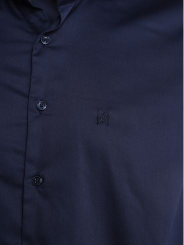 Camisa Slim Fibra de Bambu Eletrón Masculina MARINHO