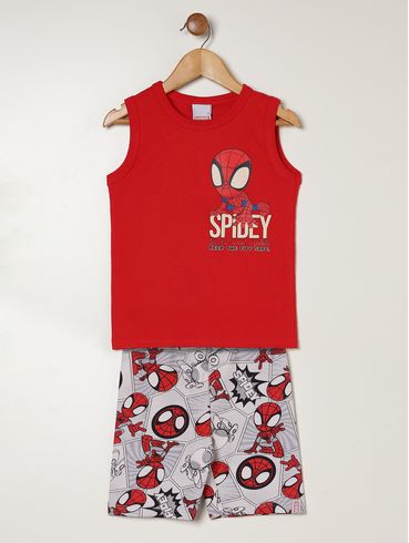 Conjunto Curto Spidey Infantil Para Menino- VERMELHO