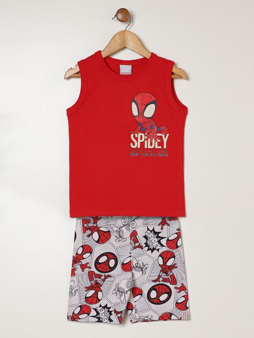 Conjunto Curto Spidey Infantil Para Menino- VERMELHO