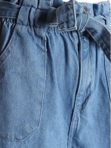 Short Jeans Clochard Feminino AZUL