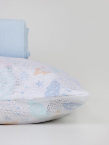 Jogo De Lençol Para Berço AZUL CLARO