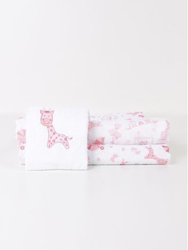 Jogo De Banho Infantil Para Bebê - ROSA