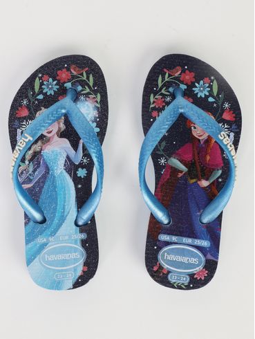 Chinelo Frozen Havaianas Juvenil Para Menina - MARINHO/AZUL