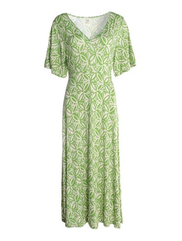 Vestido Midi Estampado Feminino VERDE