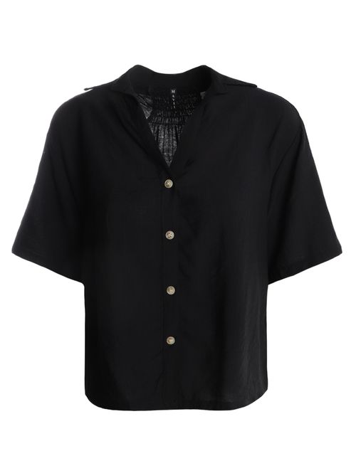 Camisa Manga Curta Feminina PRETO