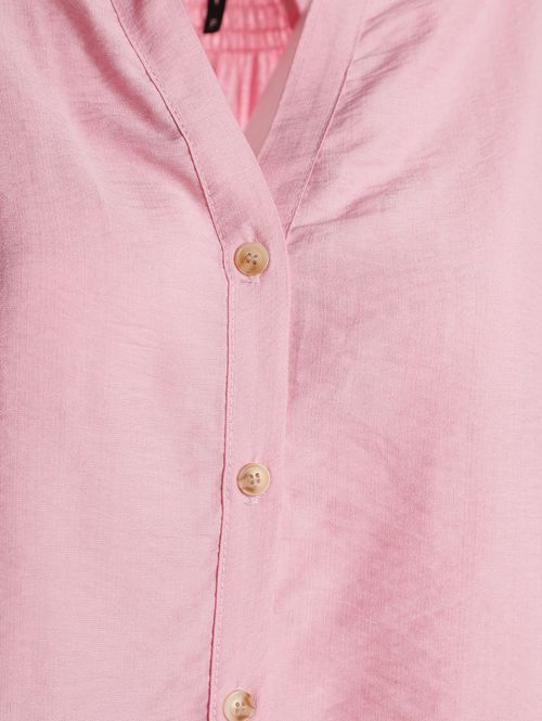 Camisa Manga Curta Feminina ROSA CLARO