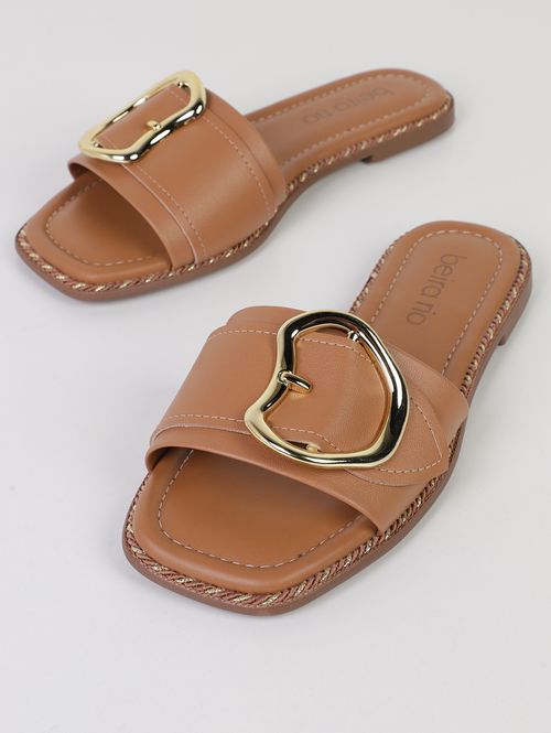 Rasteira Maxi Beira Rio Feminina CARAMELO