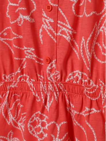 Macacão Meia Malha Juvenil Para Menina - LARANJA