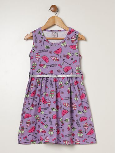 Vestido Cotton Infantil Para Menina - LILAS
