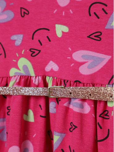 Vestido Cotton Infantil Para Menina - PINK