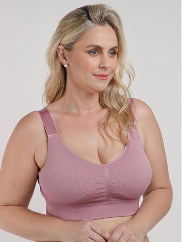 Sutiã Top Jacquard Sem Costura Plus Size Feminino LILAS