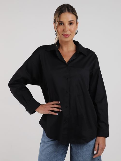 Camisa Manga Longa Autentique Feminina PRETO