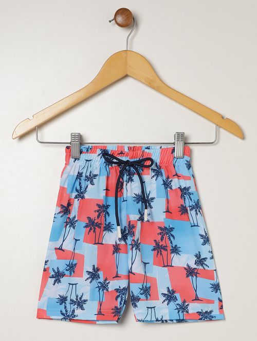 Bermuda Microfibra Infantil Para Menino - AZUL