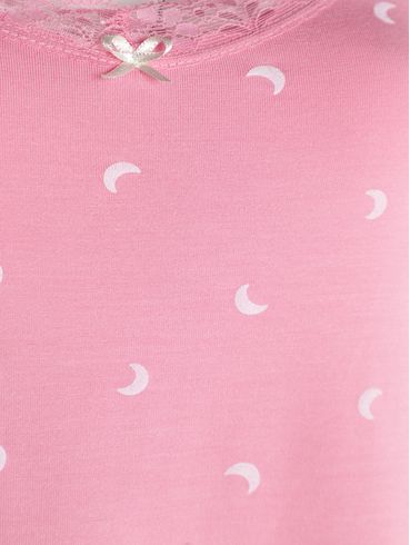 Camisola Com Renda Feminino ROSA CLARO