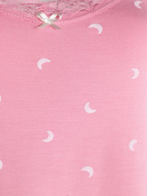 Camisola Com Renda Feminino ROSA CLARO