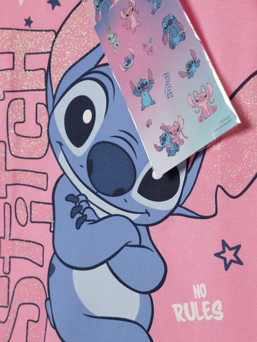 Vestido Stitch Disney Infantil Para Menina - ROSA