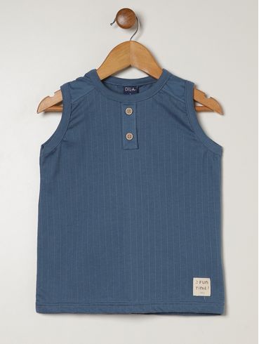 Camiseta Regata Infantil Para Menino - AZUL