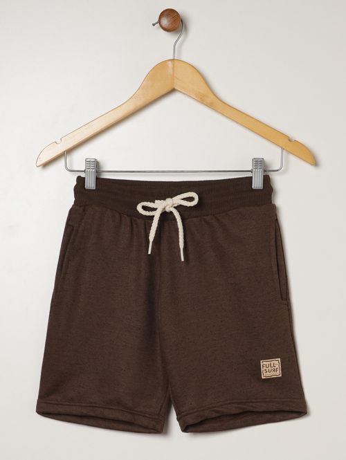 Bermuda Moletinho Juvenil Para Menino - MARROM