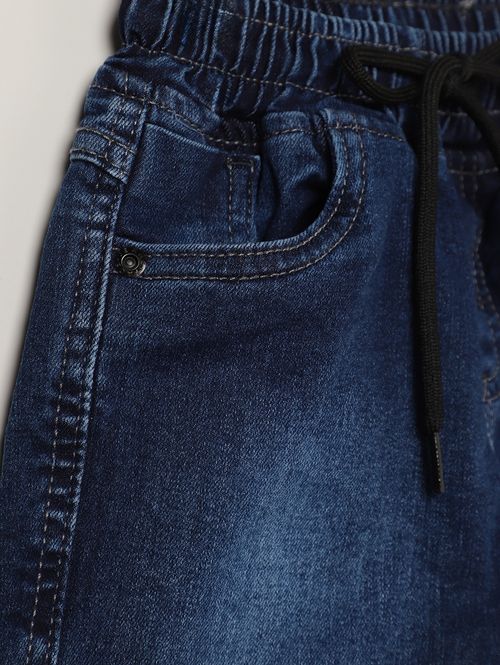 Bermuda Jeans Infantil Para Menino - AZUL