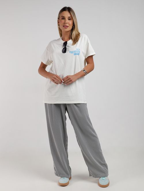 Camiseta Limão Costas Manga Curta Feminina OFF WHITE