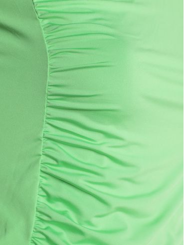 Blusa Cropped Assimétrico Franzido Feminina VERDE