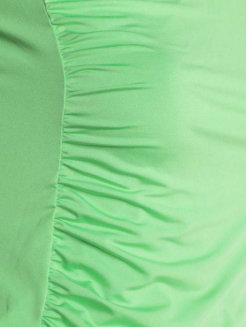 Blusa Cropped Assimétrico Franzido Feminina VERDE