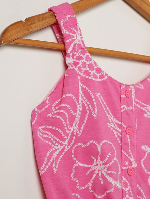 Macacão Meia Malha Juvenil Para Menina - ROSA