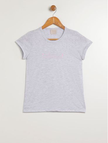 Pijama Curto Juvenil Para Menina - MESCLA/ROSA