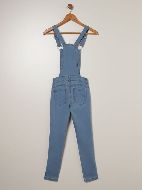 Jardineira Juvenil Para Menina - AZUL