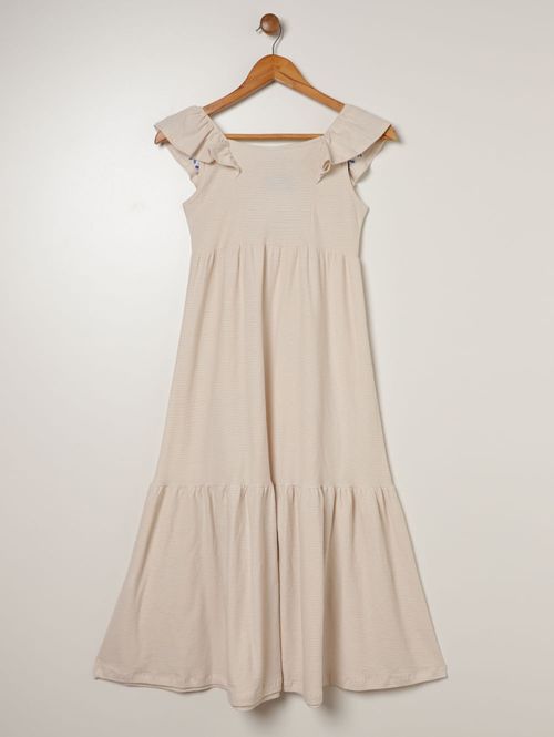 Vestido Midi Juvenil Para Menina - OFF WHITE