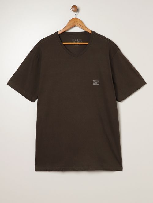 Camiseta Básica Full Plus Size Masculina MARROM