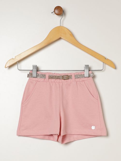 Short Moletinho Infantil Para Menina - ROSA
