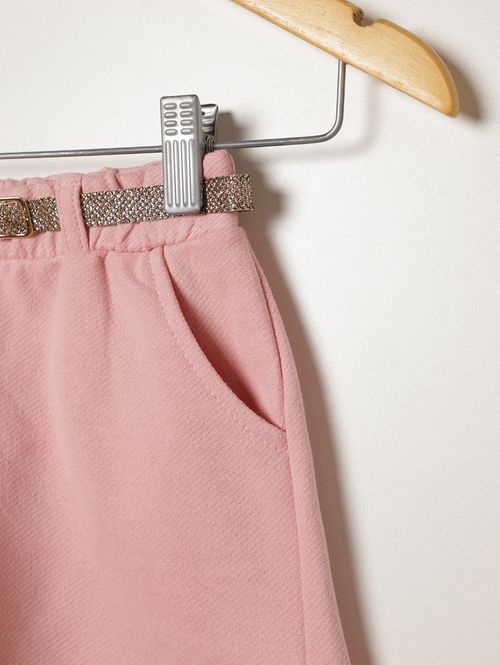 Short Moletinho Infantil Para Menina - ROSA