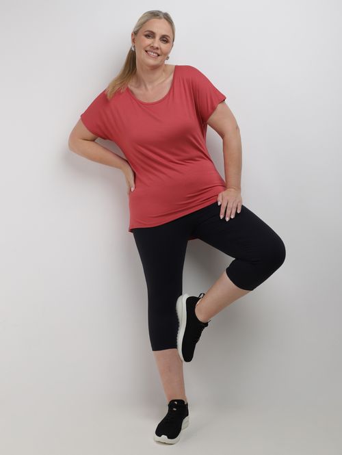 Calça Legging Poliamida Básica Plus Size Feminina PRETO