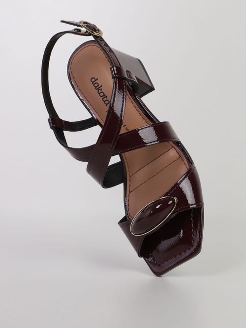 Sandália Pedraria Dakota Feminina VERMELHO