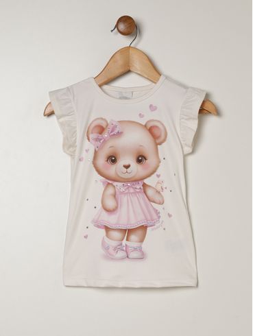 Blusa Malha Estampada Infantil Para Menina- LILAS