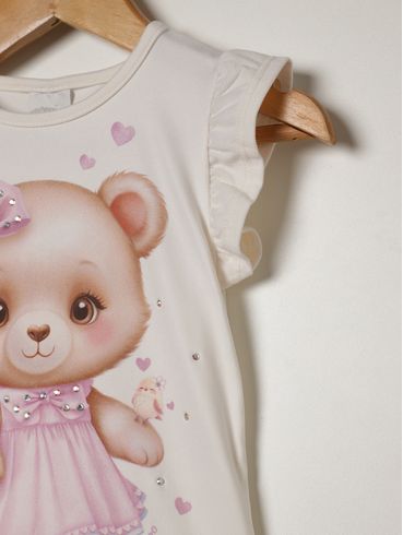 Blusa Malha Estampada Infantil Para Menina- LILAS