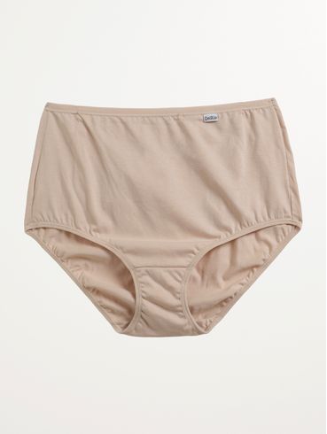 Calcinha Algodão Lateral Alta Feminina BEGE