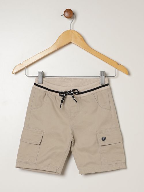 Bermuda Sarja Cargo Infantil Para Menino - AREIA