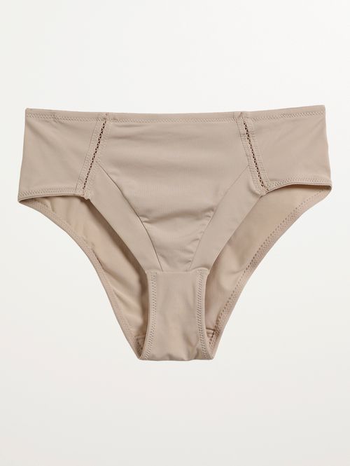 Biquíni Calcinha Microfibra Ponto Crochê Feminino AREIA