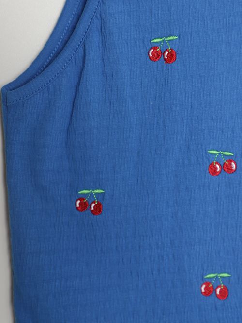 Blusa Regata Malha Juvenil Para Menina - AZUL