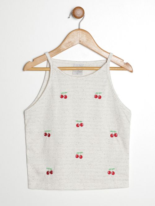 Blusa Regata Malha Juvenil Para Menina - NATURAL