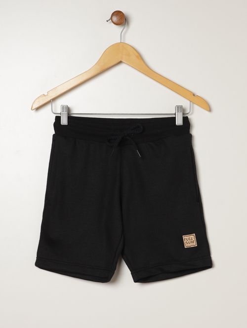 Bermuda Moletinho Juvenil Para Menino - PRETO