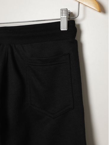 Bermuda Moletinho Juvenil Para Menino - PRETO